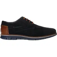 Bugatti Zapatos con cordón azul noche / cognac