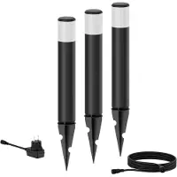 Philips Philips, Lámpara de pie Purex de 1,5 W, Iluminación exterior para jardín, Color negro, Plástico, IP44, Adecuada para terraza y jardín, Clase II
