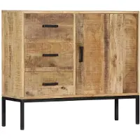 vidaXL , aparador de 88x30x71 cm, madera maciza de mango