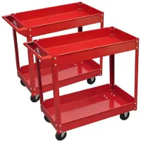 vidaXL : Carro de herramientas, 2 unidades, capacidad de 100 kg, 2 niveles
