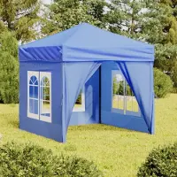 The Living Store Tienda de campaña plegable "Living Store" con paredes laterales, color azul, 2x2 metros