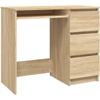 vidaXL Escritorio , color Sonoma, 90x45x76 cm, fabricado en material de madera