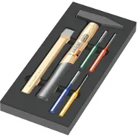 Wera Juego de martillos con 1 pieza, de 160 mm, con inserto de espuma (negro/gris, en bandeja de espuma para carros de herramientas)