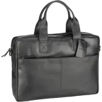 Burkely Vintage Maletín Piel natural 41 cm Compartimento para el portátil negro
