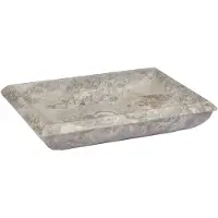 vidaXL : Lavabo gris de 50x35x10 cm, estilo mármol