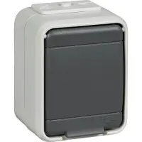 Schneider Electric , enchufe 455009, línea AquaTop, color gris claro/gris basalto
