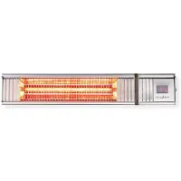 Nedis HTPA30ESS, calefactor de terraza de pared, aluminio, aluminio, eléctrico, 2000 W, IP65