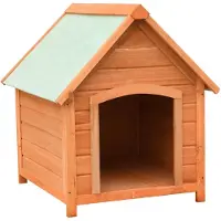 vidaXL Caseta para perros de madera maciza de pino y abeto, 72x85x82 cm