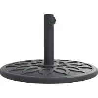 vidaXL Soporte para sombrilla de , para mástil de Ø38/48 mm, capacidad de 12 kg, modelo redondo
