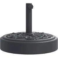 vidaXL Soporte para sombrilla de , para mástil de Ø38/48 mm, capacidad de 25 kg, modelo redondo