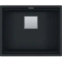 Franke , lavabo encimera modelo KUBUS 2 KNG 110-52, color negro mate, con válvula de pulsador / Fragranit