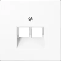 JUNG Cubierta JG LS-design, modelo UAE LS969-2UAWW, color blanco alpino, para 2x8 polos