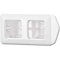 Busch-Jaeger Caja BJ AP, doble, para montaje en esquina, compatible con el modelo 1708-214, sistema de reflexión, color blanco alpino
