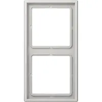 JUNG Marco para interruptor/enchufe doble, modelo LS982LG, dimensiones 81x152 mm, color gris claro