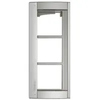 Legrand BTICINO: Marco de cubierta + soporte para módulos, 3 módulos, para puerta de estación SFERA, aluminio, color: Allme, 1 unidad.