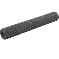 vidaXL Valla de alambre de acero con revestimiento de PVC, 25 x 1 metro, color gris