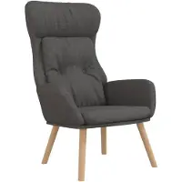vidaXL Sillón reclinable de color gris oscuro, tapizado en tela ()