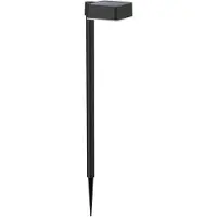 Philips Lámpara de pie Vynce, 1,5 W, iluminación exterior tipo farola, color negro, material plástico, IP44, ideal para terraza y jardín, clase III