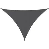 vidaXL Vela de sol de tela Oxford, triangular, 3x4x4 metros, color antracita