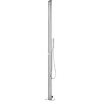 vidaXL Ducha de jardín de 220 cm, acero inoxidable
