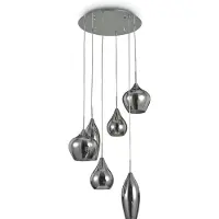 Ideal Lux Soft sp6, 6 bombillas, casquillo E14, IP20, color cromado