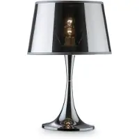 Ideal Lux LONDON TL1 BIG, Cromo, Cubierta, PVC, Ideal para: Dormitorios, Habitaciones infantiles, Comedores, Salones, IP20, Casquillo E27, 1 bombilla