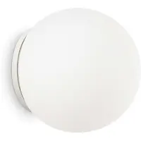 Ideal Lux Aplique de pared Mapa, Ø 30 cm, E27, blanco, cristal, esférico
