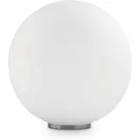 Ideal Lux MAPA TL1 D20, níquel, blanco, vidrio, metal, IP20, casquillo E27, 60W, para interiores