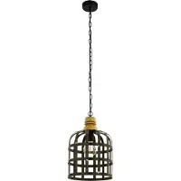 Eglo Lámpara colgante Oldcastle, estilo industrial, vintage y retro. Lámpara colgante para mesa de comedor o salón, con casquillo E27, diámetro de 31,5 cm
