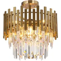 Mangel Lámpara de techo Aspen, modelo Kristallleuchter Gold, 6 bombillas E14, referencia ML8810