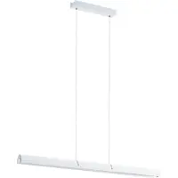 Eglo Lámpara colgante LED Caldina de , lámpara colgante regulable, lámpara colgante moderna de metal, lámpara para mesa de comedor en blanco, cromo, lámpara LED para sala de estar, luz cálida