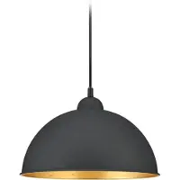 TRIO Lámpara colgante Leuchten Jimmy DUOline, casquillo E27, negro/dorado