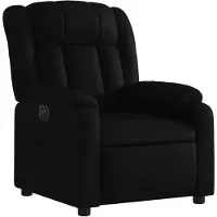vidaXL Sillón reclinable eléctrico, color negro, tapizado en cuero sintético ()
