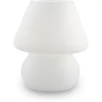 Ideal Lux PRATO TL1 SMALL, Blanco, Vidrio, Dormitorio, Habitación infantil, Comedor, Salón, IP20, Clase II, Casquillo E27