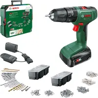 Bosch Taladro percutor inalámbrico EasyImpact de 18V-40 + Caja de sistema, 1 batería PBA de 18V y 1.5Ah