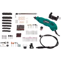 Vonroc Multiherramienta rotativa 160W con eje flexible | Incl. 232 accesorios