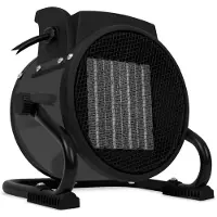 Vonroc Calefactor eléctrico - Ventilador - 2 en 1-2000W - 3 posiciones - cerámica - gris