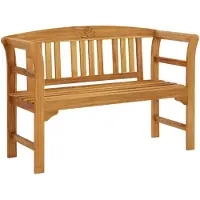 vidaXL : Banco de jardín de 114 cm, fabricado en madera de acacia maciza