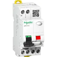 Schneider Electric Interruptor diferencial de protección contra incendios Schneider A9FDB7616, modelo AFDD B16, 1P+N con protección contra sobrecargas