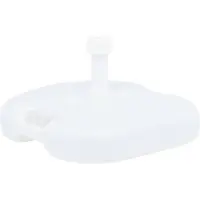 vidaXL Soporte para sombrilla de , para arena/agua, 16 litros, blanco, plástico