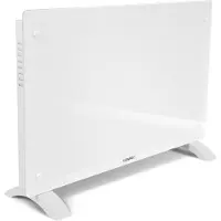 Vonroc Calefactor eléctrico de lujo - Convector - Panel de vidrio - 2000W - Blanco | WIFI