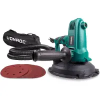 Vonroc Lijadora excéntrica 750W - 180mm | Incl. bolsa recoge polvo y papeles de lija