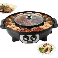 OEM Conjunto eléctrico para barbacoa y hotpot, color , con parrilla de piedra