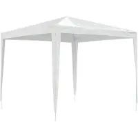 vidaXL Tienda de campaña para fiestas, 2,5 x 2,5 m, color blanco
