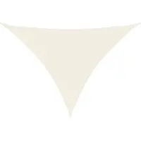 vidaXL Vela de sol triangular, fabricada en tejido Oxford, de 5x6x6 metros, color crema