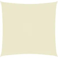 vidaXL Vela de sol, tejido Oxford, cuadrada, 6x6 metros, color crema