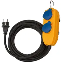 Brennenstuhl regleta de exterior con 4 enchufes amarillo/azul (5 metros)