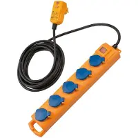 Brennenstuhl Brennstuhl 1159900805 Steckdosenl. Super-Solid SL544 5-fach 5m FI IP54