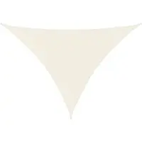 vidaXL Vela de sol triangular, fabricada en tejido Oxford, de 3x4x4 metros, color crema