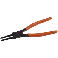 Bahco Alicate para anillos de seguridad internos, con mordazas rectas, acabado brunido, 150 mm